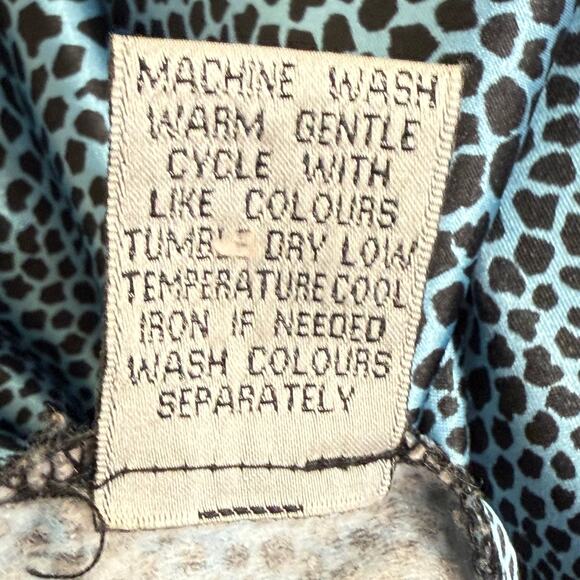 Vintage 90s Y2k Animal Print Satin Mini Slip Dress Bratz Trashy Party Bimbo L - Picture 5 of 5